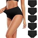 Molasus Women's Cotton Underwear High Waisted Full Coverage Ladies Panties (Regular &amp; Plus Size)