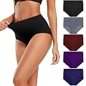 Molasus Women's Cotton Underwear High Waisted Full Coverage Ladies Panties (Regular &amp; Plus Size)