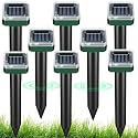 Mole Repellent for Lawns 8 Pack, Solar Powered Mole Repeller Ultrasonic Gopher Repellent, Outdoor Waterproof Vole Vibration Stakes,Sonic Gopher Deterrent Yard for Rodent Groundhog Snake Chipmunk