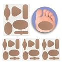 Moleskin for Blisters, Moleskin Adhesive Pads, Multi-Shaped Moleskin Padding for Feet, Shoes, Toes, Heel | Blister Prevention Tape Patch Reduce Friction - 4 Sheets (24 Pieces Total)
