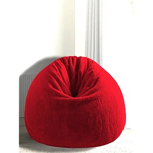 mollismoons bean bag xxxl size for adults amp kids fur bin bag luxury bean bag chair red bean bag without beans coverassembly required