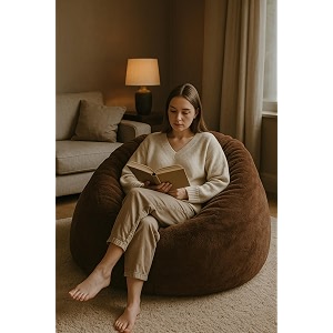 mollismoons bean bag brown fur bean bag xxxl size without beans attractive and designer bean bags sofa chair