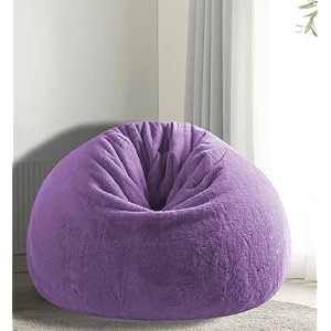 mollismoons bean bag xxxl size for adults amp kids fur bin bag luxury bean bag chair purple bean bag filled with beans no asselbly required