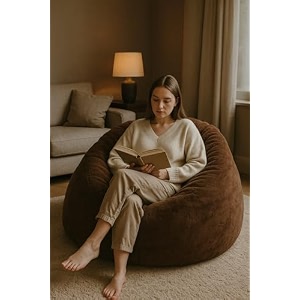 mollismoons bean bag xxxl size for adults amp kids fur bin bag luxury bean bag chair cofee brown bean bag without beans coverassembly required