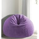 Mollismoons Bean Bag XXXL Size for Adults &amp; Kids Fur bin Bag Luxury Bean Bag Chair (Purple, Bean Bag Filled with Beans (no Asselbly Required))