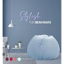 Mollismoons Bean Bag XXXL Size for Adults&amp; Kids Fur bin Bag Luxury Bean Bag Chair (Sky Blue, Bean Bag Without Beans Cover(Assembly Required))