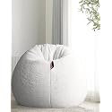 Mollismoons Bean Bag XXXL Size for Adults &amp; Kids Fur bin Bag Luxury Bean Bag Chair (White, Bean Bag Without Beans Cover(Assembly Required))