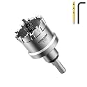 Mollom 1-1/2" (38mm) Heavy Duty Carbide Hole Saw with 2 Pilot Bits