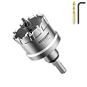 Mollom 1-11/16" (43mm) Heavy Duty Carbide Hole Saw with 2 Pilot Bits