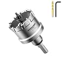 Mollom 1-13/16" (46mm) Heavy Duty Carbide Hole Saw with 2 Pilot Bits