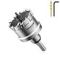 Mollom 1-3/4" (44.5mm) Heavy Duty Carbide Hole Saw with 2 Pilot Bits