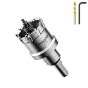 Mollom 1-3/8" (35mm) Heavy Duty Carbide Hole Saw with 2 Pilot Bits