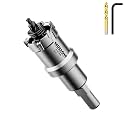Mollom 1" (25.5mm) Heavy Duty Carbide Hole Saw with 2 Pilot Bits