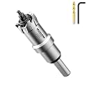 Mollom 15/16" (24mm) Heavy Duty Carbide Hole Saw with 2 Pilot Bits
