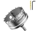 Mollom 2-15/16" (75mm) Heavy Duty Carbide Hole Saw with 2 Pilot Bits