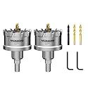 Mollom 2" (51mm) 2Pcs Heavy Duty Carbide Hole Saw with 3 Pilot bit