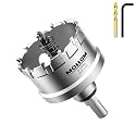 Mollom 2-5/32" (55mm) Heavy Duty Carbide Hole Saw with 2 Pilot Bits