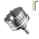Mollom 2-7/16" (62mm) Heavy Duty Carbide Hole Saw with 2 Pilot Bits