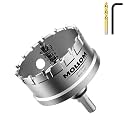 Mollom 2-7/8" (73mm) Heavy Duty Carbide Hole Saw with 2 Pilot Bits
