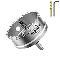Mollom 3-1/8" (80mm) Heavy Duty Carbide Hole Saw with 2 Pilot Bits