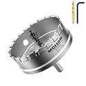 Mollom 3-11/16" (94mm) Heavy Duty Carbide Hole Saw with 2 Pilot Bits