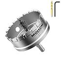 Mollom 3-3/32" (85mm) Heavy Duty Carbide Hole Saw with 2 Pilot Bits