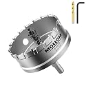 Mollom 3-3/8" (86mm) Heavy Duty Carbide Hole Saw with 2 Pilot Bits