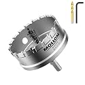 Mollom 3-5/16" (84mm) Heavy Duty Carbide Hole Saw with 2 Pilot Bits