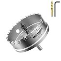Mollom 3-7/8" (99mm) Heavy Duty Carbide Hole Saw with 2 Pilot Bits