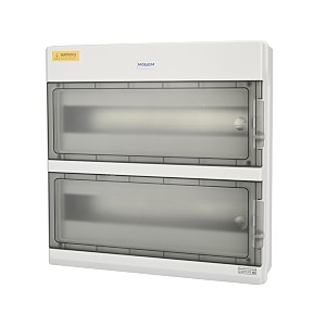 mollom 36 way power distribution box with bus bars and din rail