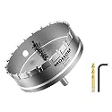 Mollom 4-1/4" (108mm) Heavy Duty Carbide Hole Saw with 2 Pilot Bits