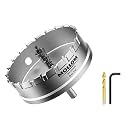 Mollom 4-1/8" (105mm) Heavy Duty Carbide Hole Saw with 2 Pilot Bits