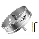 Mollom 4-7/8" (124mm) Heavy Duty Carbide Hole Saw with 2 Pilot Bits