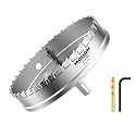 Mollom 6-1/2" (165mm) Heavy Duty Carbide Hole Saw with 2 Pilot Bits