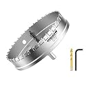 Mollom 6-1/8" (156mm) Heavy Duty Carbide Hole Saw with 2 Pilot Bits