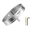 Mollom 6-3/4" (172mm) Heavy Duty Carbide Hole Saw with 2 Pilot Bits