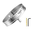 Mollom 6-5/8" (168mm) Heavy Duty Carbide Hole Saw with 2 Pilot Bits