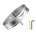 Mollom 6-7/8" (175mm) Heavy Duty Carbide Hole Saw with 2 Pilot Bits