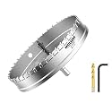Mollom 7-1/4" (184mm) Heavy Duty Carbide Hole Saw with 2 Pilot Bits