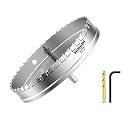 Mollom 7-7/8" (200mm) Heavy Duty Carbide Hole Saw with 2 Pilot Bits