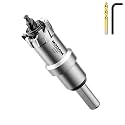 Mollom 7/8" (22mm) Heavy Duty Carbide Hole Saw with 2 Pilot Bits