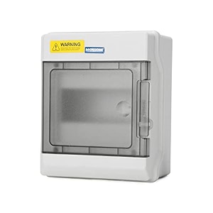 mollom power distribution box with bus bars and din rail for miniature circuit breaker padlock available for indoor and outdoor use 6 way