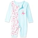 Mom's Love Baby Girl's Regular fit Romper Suit (MLS21057XXGRMP_Aqua_0-3Month 00 Month-03 Month)