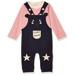 Moms Love baby-girls Dungaree