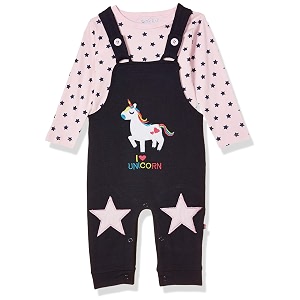 Moms Love baby-girls Dungaree