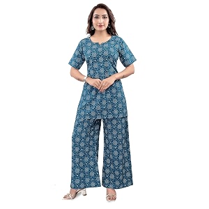 MomBae Womens Pure Cotton Printed Lounge Wear