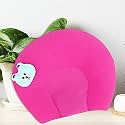 MOM & SON Velvet New Born Baby Soft Neck Support Pillow with Mustard Seeds (New Born 0-9 Months Age Group) (Pink)