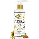 Mom & World Baby Nourishing Oil For Baby Massage - 200ml (With Almond, Grapeseed, Wheatgerm, Olive & Coconut Oils)