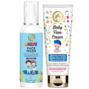 mom amp world kidsy face wash 120ml  baby face cream 50gm