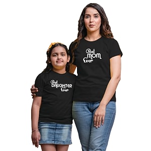 Mom Daughter Combo T-Shirts Best Mom Ever